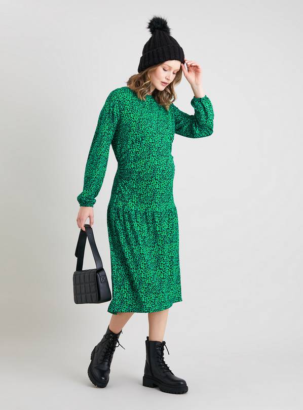 Bright green hotsell midi dress